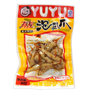  有友 泡椒凤爪（红椒）80g 红椒凤爪 重庆特产 yoyo yuyu 下酒菜