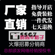 男女装网店代销货源分销平台加盟代理一件代发货免费提供装修