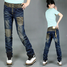 <span class=H>破洞</span>牛仔裤 女 韩版 潮 乞丐裤 2012新款垮裤 宽松牛仔哈伦裤跨裤