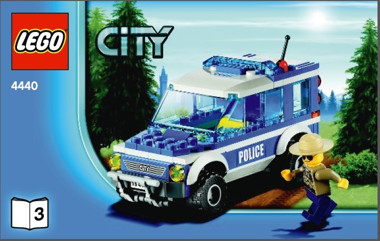 乐高lego 4440 城市系列 森林警察局 制作图纸