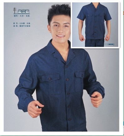 Summer wear Short sleeved cowboy coverall Welding services Welders clothing wear-resisting Work clothes Labor uniforms Engineering uniformsin the Men's clothing, Set , Tooling uniform category - from Buy2taobao.com to provide professional Taobao agent buy service