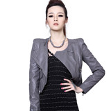 第一皮衣2012新款春装修身显瘦短款小皮衣女装夹克机车服0HF78I2