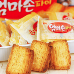  年货 韩国进口零食 LOTTE乐天妈妈手派饼干 384层妈咪手派 140G