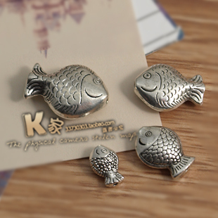  B153#diy饰品材料手工串珠佛珠手链藏饰藏银 元宝鱼 优质4款