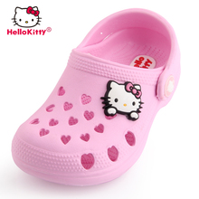 Hello Kitty正品童鞋休闲套脚亲子鞋儿童女童洞