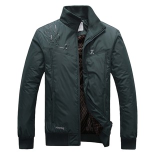  新款男装劲霸男士 正品男装 商务男装休闲 立领夹克外套中年