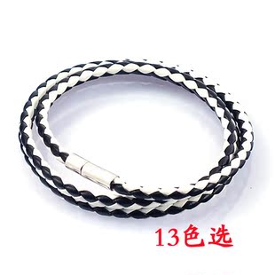   韩版饰品批发 朋克情侣手链 男  PU皮质 多层 男 手绳A842