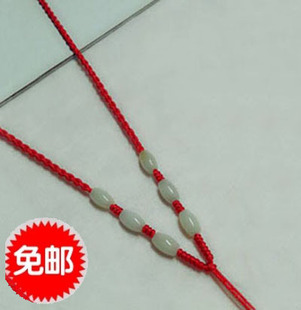 纯手工编织红绳项链绳玛瑙黄金翡翠水晶玉佩和田玉吊坠挂绳
