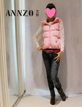 ANNZO★艾哲专柜正品2011秋装新款211466002 羽绒背心
