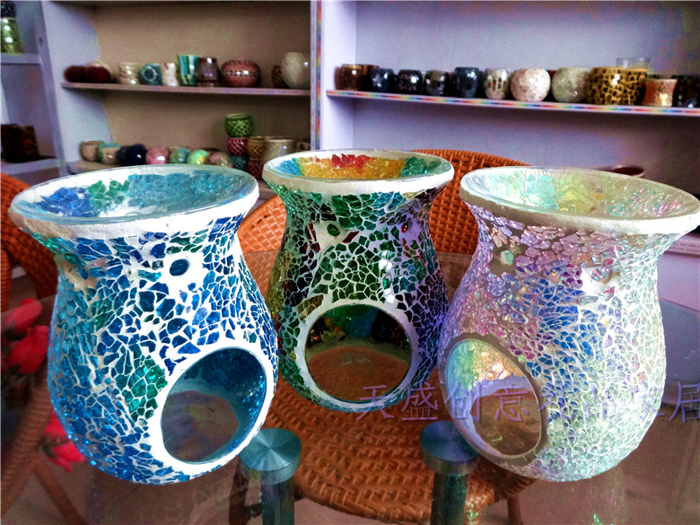 Manufactor Direct selling Glass Mosaic Vaporizer Oil furnace.Wedding Lights Fragrance lamp essential oilin the Home accessories , Candle/Candlestick , Aromatherapy candles category - from Buy2taobao.com to provide professional Taobao agent buy service