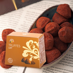  比利时进口 德菲斯 德菲丝松露形代可可脂巧克力浓郁奶香型200g