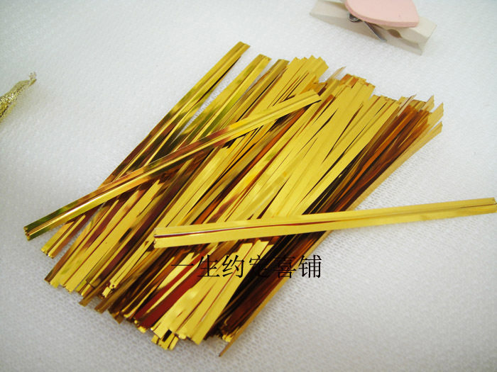 婚庆用品 金色扎丝 铁丝 喜糖盒配件★金丝
