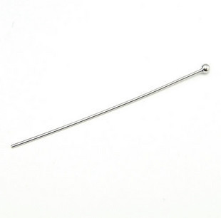  diy饰品配件 diy手工 串珠材料配件 大头针 球针 圆头针(铜镀银)