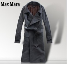 женское пальто 13秋冬max mara女长款羊绒大衣系带式大翻领双排扣毛尼大衣风衣 OTHER