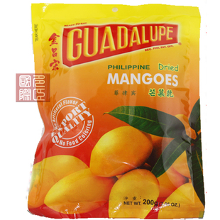  菲律宾进口芒果干 金吕宋顶级芒果干 200g 酸甜可口美味 三包包邮