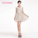 COCOON可可尼2012新品精致木耳边风衣女款201311009原价1488