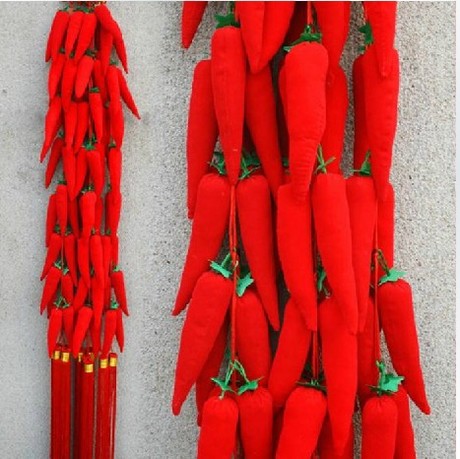 春节新年布置挂件 仿真红辣椒中国结 店面装饰 仿真绒布辣椒串在类目 节庆用品/礼品, 中国结中 - 来自Buy2taobao.com提供专业的淘宝代购服务