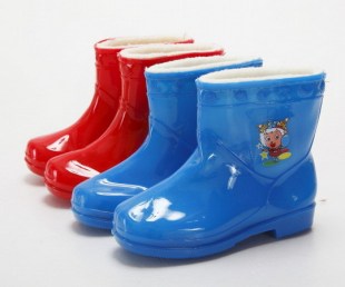  冬季儿童雨靴 男女小童加绒加厚保暖水鞋雨鞋 套鞋 2色MYX01