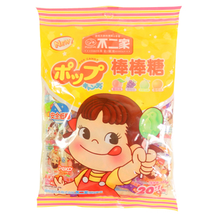  不二家棒棒糖　蜜桃＋哈密瓜＋葡萄＋香橙味 20支 116g