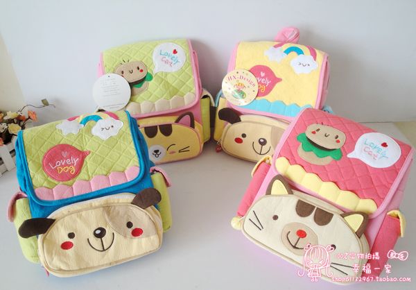 正品韩国布艺包包 可爱卡通布艺儿童双肩背包 幼儿园宝宝双肩包在类目 玩具/童车/益智/积木/模型, 儿童包/背包/箱包, 书包中 - 来自Buy2taobao.com提供专业的淘宝代购服务