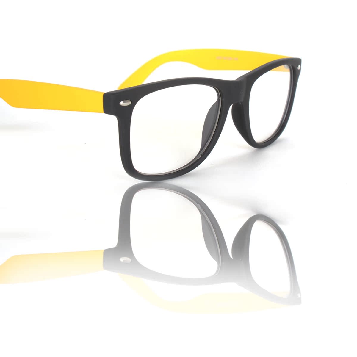 黑框黄色近视眼镜框 非主流大框明星款眼镜架
