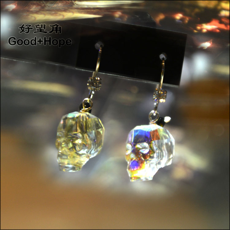 Crystal Skull Skull Earrings Cape of Good Hope crystal Mysterious personality Originated in 1994in the Accessories/Fashion Jewelry, Earring , Earring category - from Buy2taobao.com to provide professional Taobao agent buy service