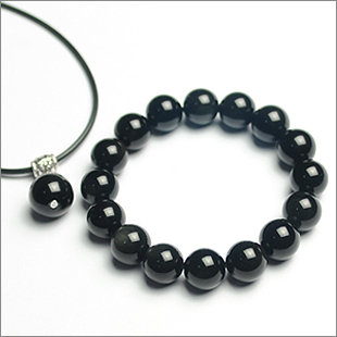  开光 送吊坠 黑曜石手链 辟邪招财保平安 情侣 礼物