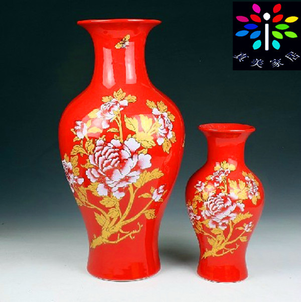 特價景德鎮陶瓷器中國紅富貴牡丹花觀音瓶大號擺設家居裝飾品批發在類目 家居飾品, 擺件中 - 來自Buy2taobao.com提供專業的淘寶代購服務