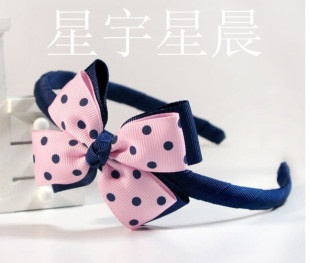  最新儿童发饰 韩版双层蝴蝶结儿童发箍 宝宝发带 个
