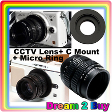 35mm F1.7 CCTV电影镜头NEX M4/3旋焦 微距HD高清35 送微距环