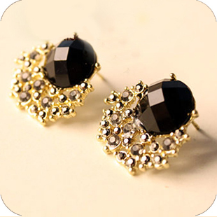 韩国饰品华丽切面宝石...