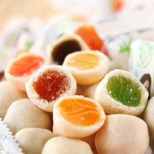  特产零食糖果小吃 好利源脆皮软糖 水果糖 鲜乳球250g 多口味混装