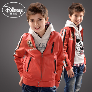  Disney/迪士尼正品 童装 儿童秋装新款 米奇男童柔软机车皮衣