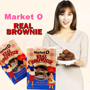  韩国进口好丽友MARKETO巧克力布朗尼蛋糕 2pm尼坤代言 80 （95）g