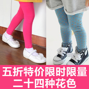  12秋冬季儿童不倒绒女童加厚蝴蝶结小脚裤子女宝宝打底裤靴裤m035