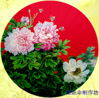 Jiangnan YouZhiSan gules peony perform model Catwalk ancient costume Photography Dance Umbrella Ceiling suspended ceilingin the Home accessories , Craft umbrella category - from Buy2taobao.com to provide professional Taobao agent buy service