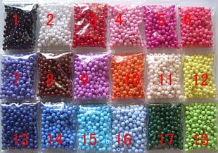  55包快递-DIY串珠亚克力4MM糖果小圆珠20色实色珠超可爱一元200颗