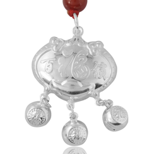  益佳 990足银宝宝银锁 儿童首饰 宝宝银饰 宝宝长命锁 百福银锁