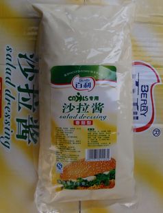  百利沙拉酱 香甜型沙拉酱 汉堡酱料 华莱士专用烘焙原料 1KG*12袋