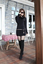 【100%<span class=H>好评</span>】2011韩版秋冬女装 加厚显瘦修身简约打底衫 针织衫