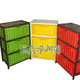 新款彩色三抽储物柜 鞋架 床头柜