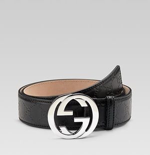 Gucci\/古奇2012新款男士皮带压花真皮268648