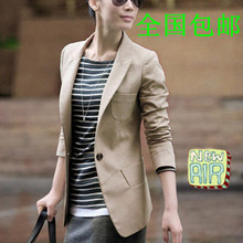 KIMI2012春装新款女装韩版中长款大码小西服修身小西装 小外套 女