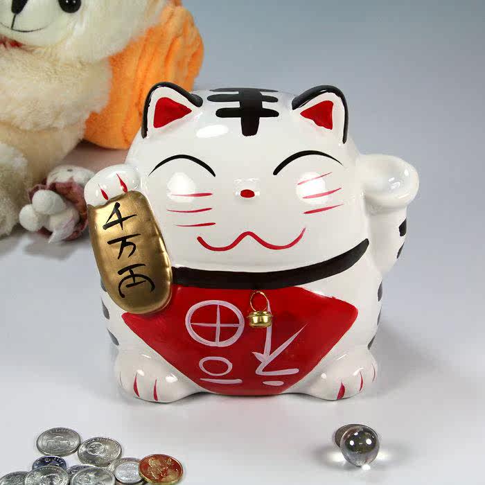 潮商 手画大号日本吉祥招财猫 储蓄罐 存钱罐 火热特价促销