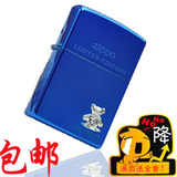 原装正品 <span class=H>zippo</span> 打火机 /限量蓝色小熊送手机挂链/绝对实拍