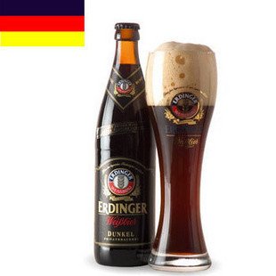  艾丁格小麦黑啤 德国Erdinger啤酒 艾丁格500ml*12瓶装黑啤酒