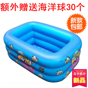 婴幼儿童游泳池h小孩宝宝波波池球池送海洋球成人充气大号加厚包