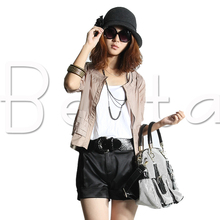 Beata比那 2012新款春夏装 女小短外套薄款日系宽松圆领防晒衣420