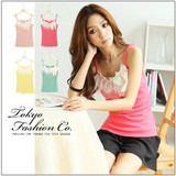 东京着衣☆2011百搭新品★特★蕾丝蝶结小吊带*1011760