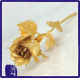 黄金玫瑰（大号含苞）情人节礼品  贺卡  超低价  厂家 金玫瑰